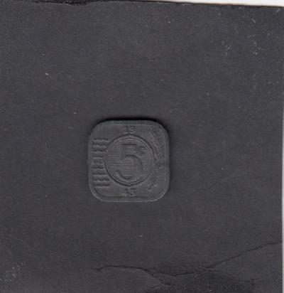 Beschrijving: 5 Cent WILHELMINA